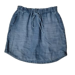 Anthropology Cloth & Stone Chambray Mini Skirt 100% Lyocell Tincel size XS